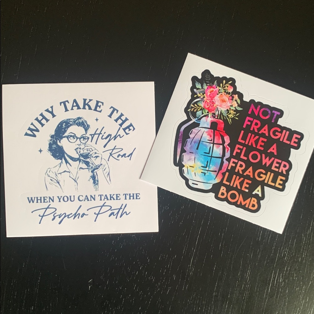 3” Funny Vinyl Stickers - YOU GET BOTH